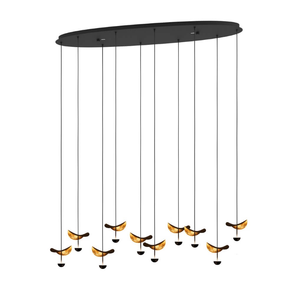 Stars of Light Ovale hanglampDracera zwart met goud - 390342