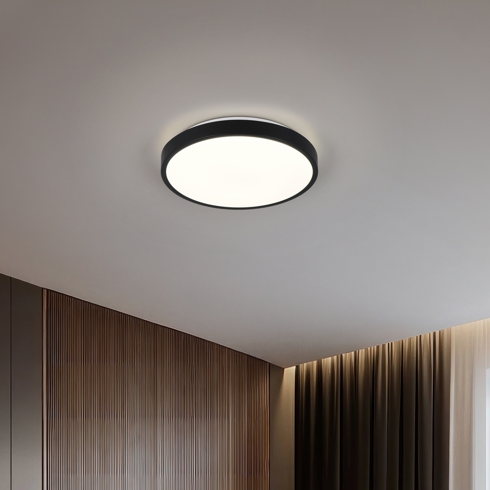 Trio Plafondlamp Slope zwart - R63771132