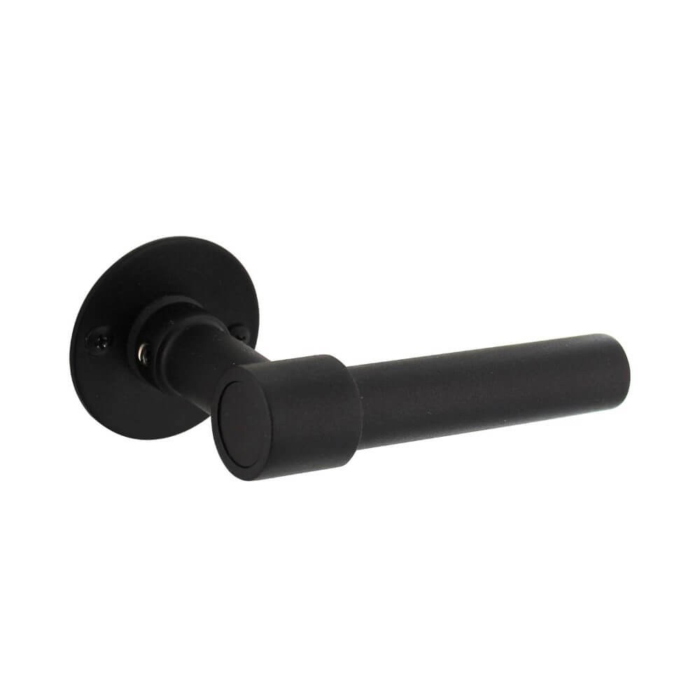 Intersteel Deurklink L/LKrucko met plat rozet 2mm zwart - 0023.167002