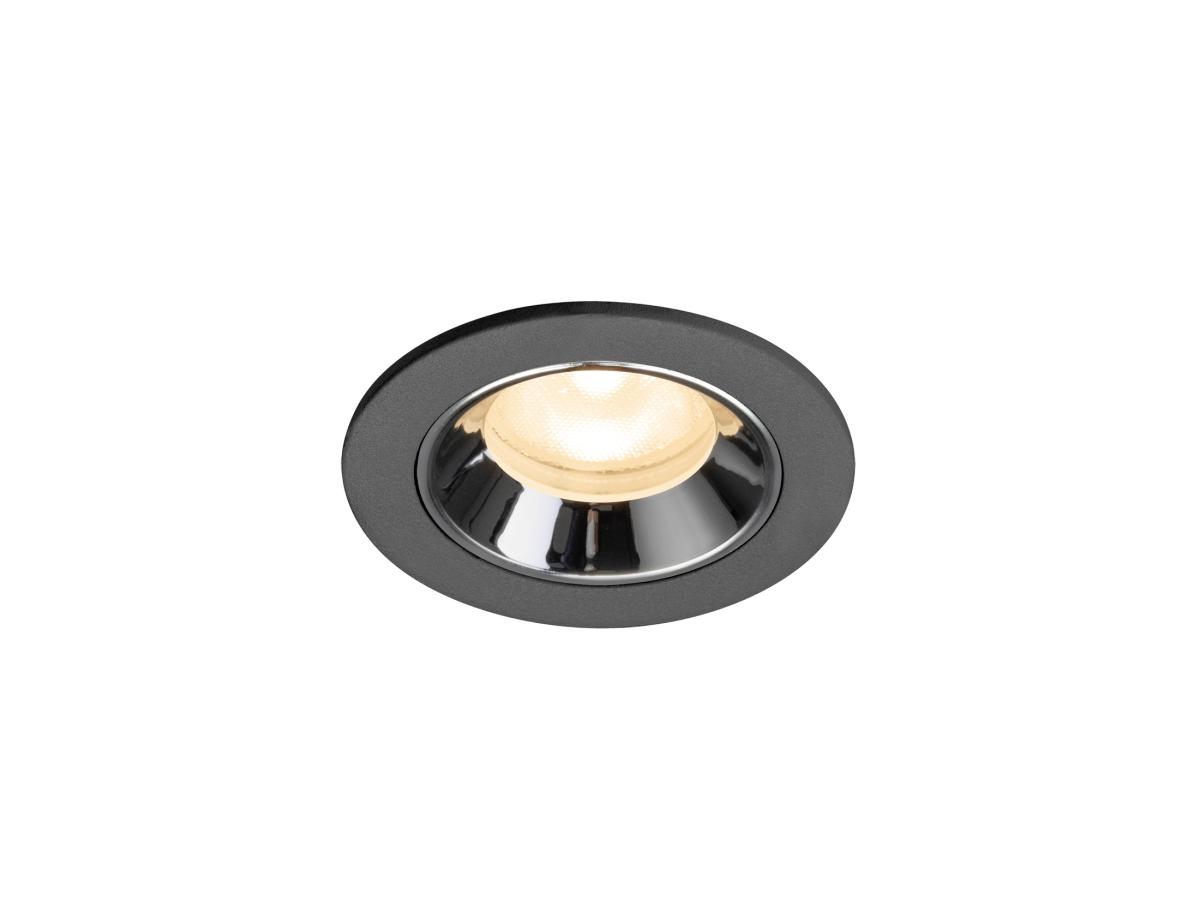 SLV InbouwspotNuminos XS zwart/chroom 2700K - 55gr - 1009279