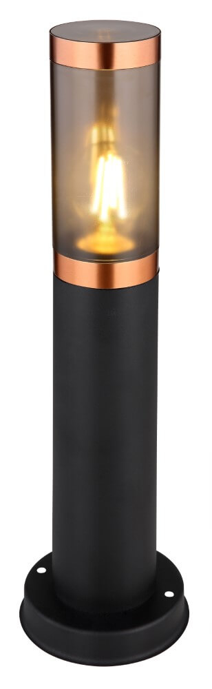 Globo Zwart met roodkoperen terraslampBoston - 3158BC afbeelding
