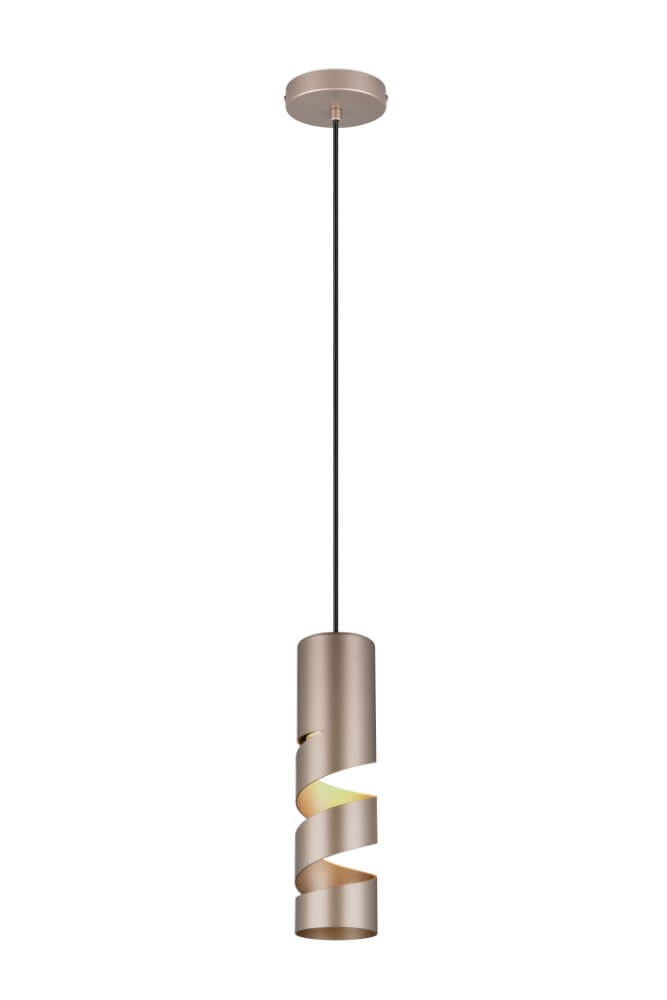 Trio Koker hanglamp Stream Ø 8cm - messing mat - 364000165