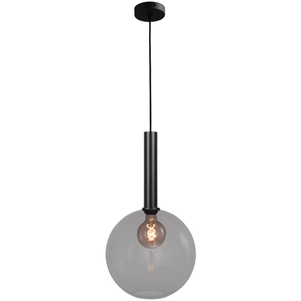 Masterlight Hanglamp Ø 30cmBella 2 Zwart met smoke glas - 2980-05-05-30
