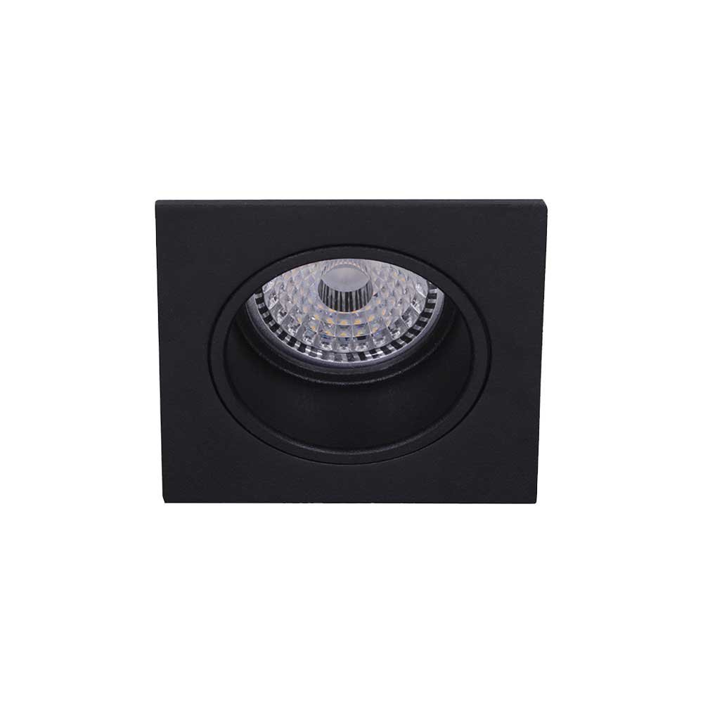 Artdelight Zwarte inbouwspotDownel vierkant - DL 2708 BL afbeelding