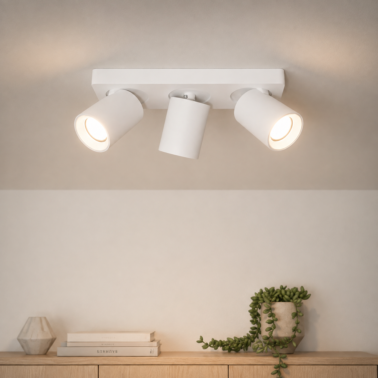 Artdelight 3-lichts opbouwspot Megano wit - PL MEGANO3 WI