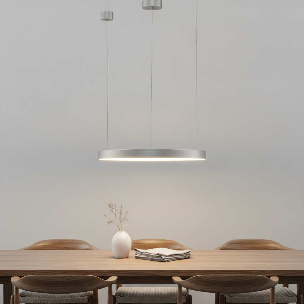 Lyora Design hanglamp Elowen zilvergrijs Ø 60cm - 110238