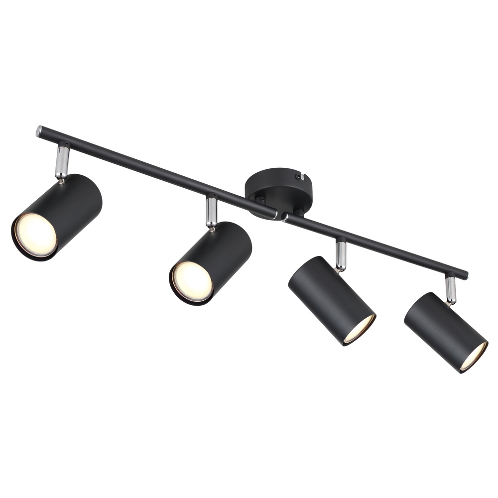 Globo 4-lichts plafondlampAllvi zwart - 57914-4