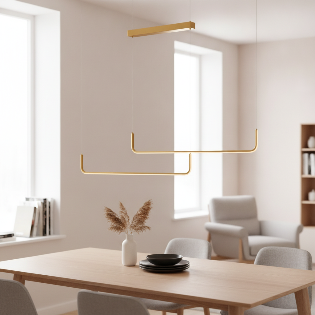 Lyora Strakke hanglampStrita goud dubbel 3000K - 110939