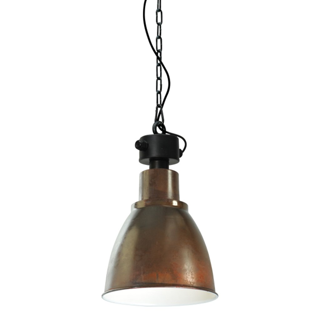 Masterlight Landelijke industrie hanglamp Industria 27 koperbruin met zwart - 2007-25-06-EH-K