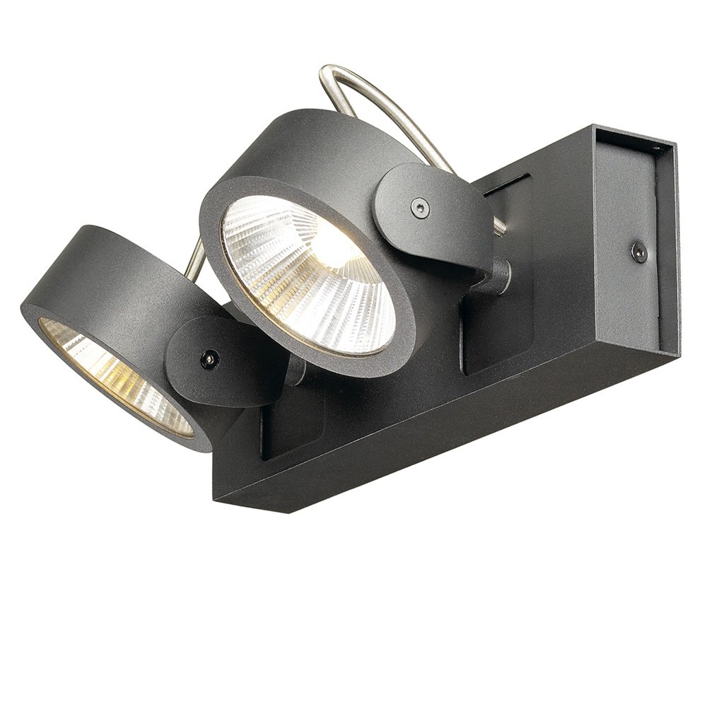 SLV Richtbare spots Kalu Led 2-lichts - 2x24w zwart - 1000129