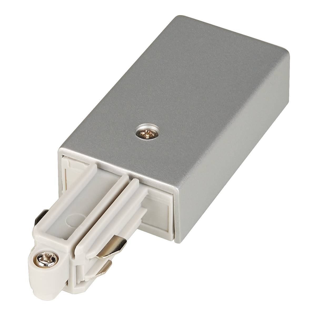 SLV 1-fase Supply 2 voeding aarde rechts grijs - 143042