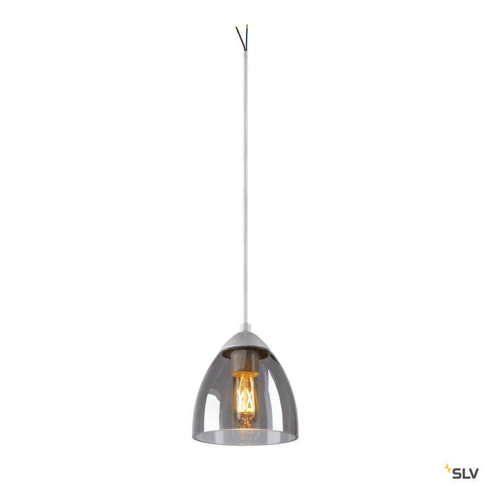 SLV Glazen hanglamp Para Cone wit met smoke glas - 1006160
