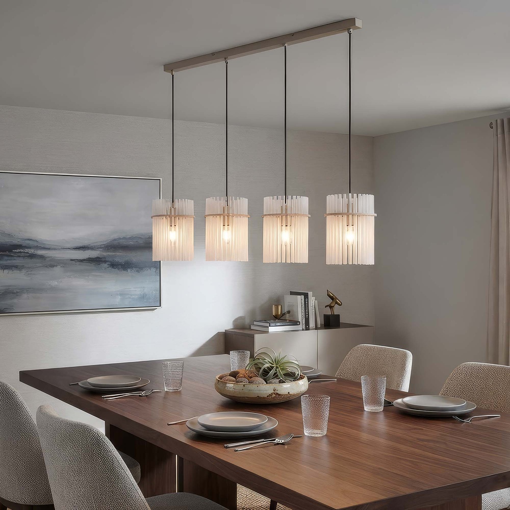 Hanglamp Swizzle 4-lichts zand bruin Searchlight 5,05342E+12