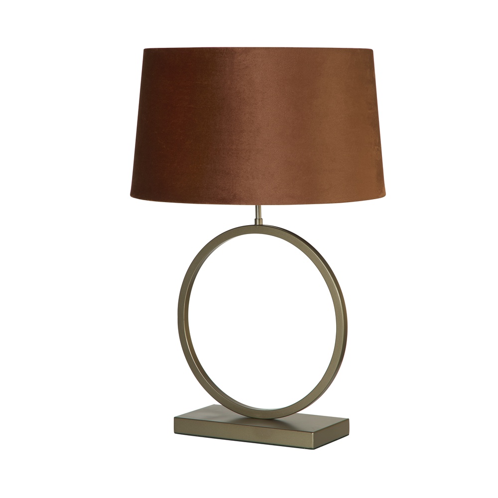 Searchlight Tafellamp Elegant brons met oranje kap - EU93102OR