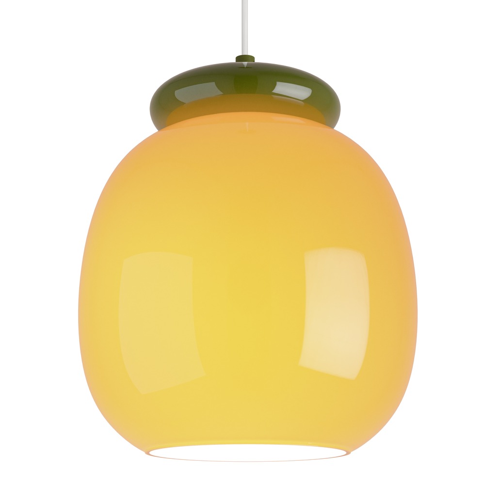 Design hanglamp Berardelli oranje met groen Ø 23cm