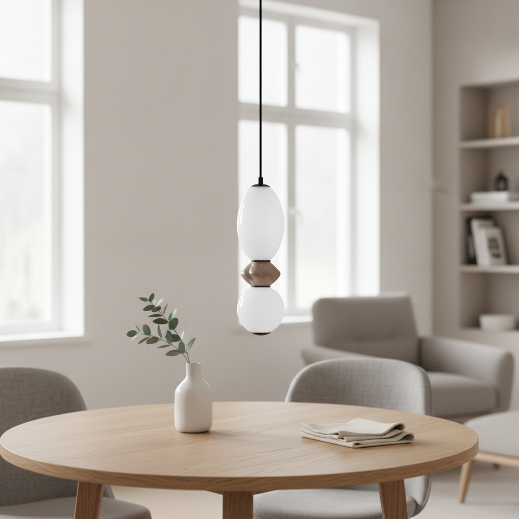 Lyora HanglampPallina wit - mokka - 9009301