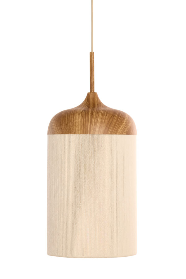 Light & Living Hanglamp Dania lichte hout print Ø 22cm - 2985543