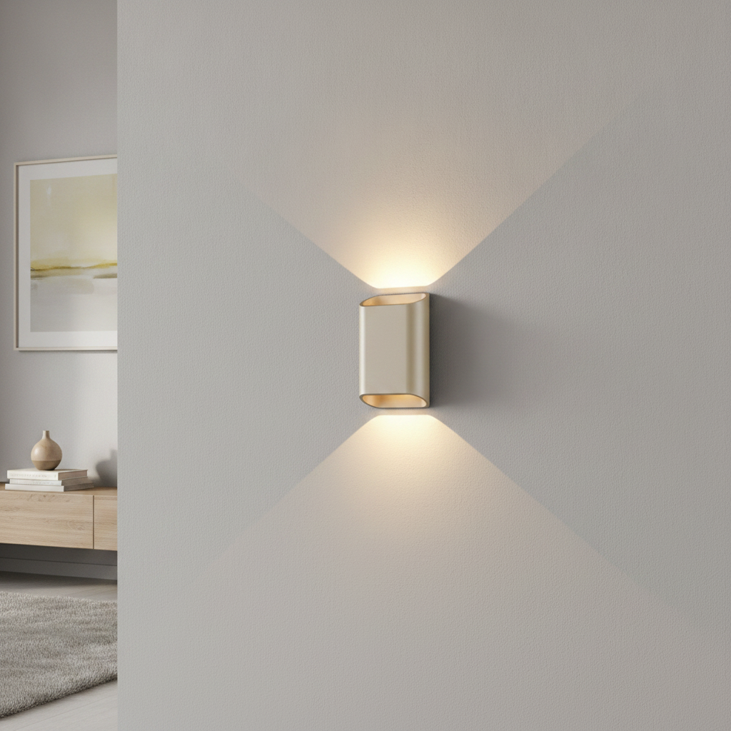Artdelight Wandlamp Diaz S Champagne - WL DIAZ-S CP