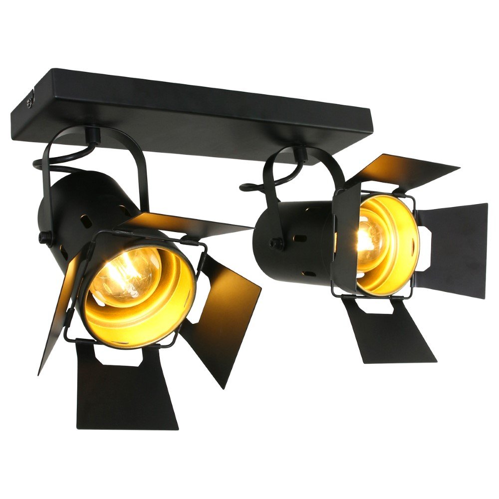 Steinhauer Zwarte opbouwspotCarre 2-lichts - 7997ZW