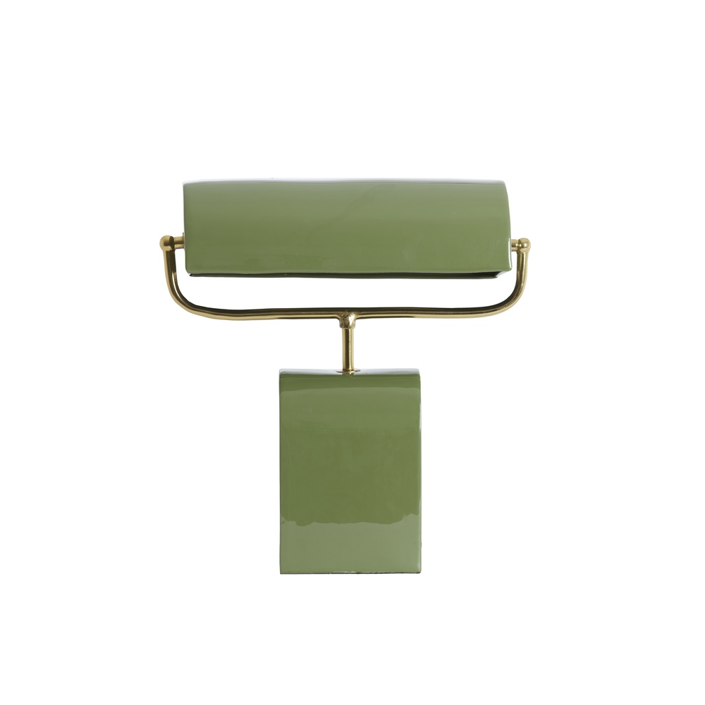 Light & Living Lichtgroene bureaulamp Cardona met goud - 1x E27 - 8058076