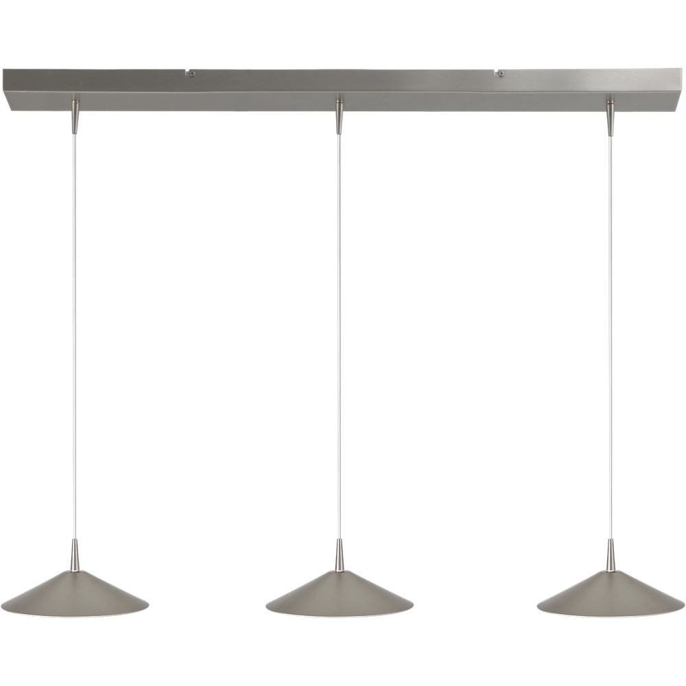 Masterlight 3-lichts hanglamp Ceppo nikkel Ø 22cm - 2151-37-37-100-3-22