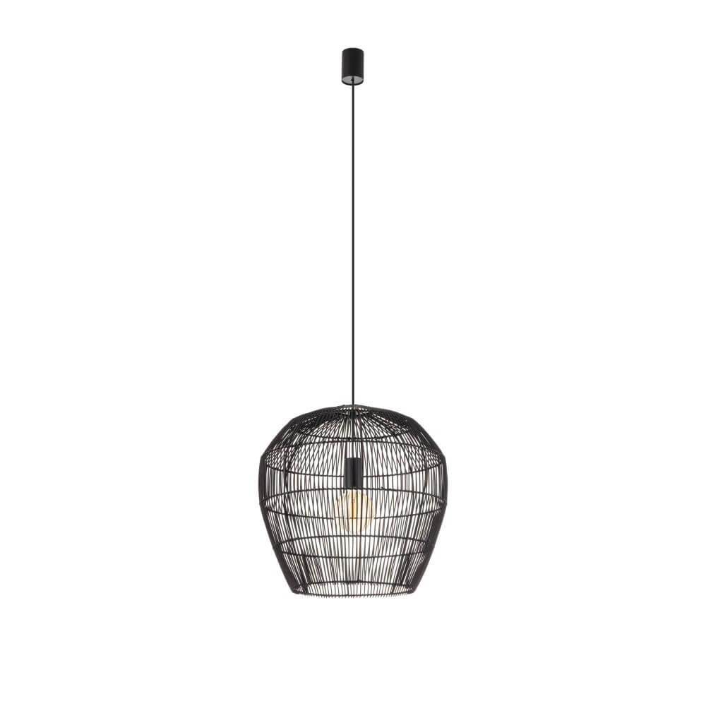 Lyora Rotan hanglampHaiti S Ø 43cm zwart - 11166