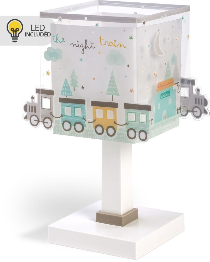 Dalber TafellampjeNight Train grijs glow in the dark - 63531N