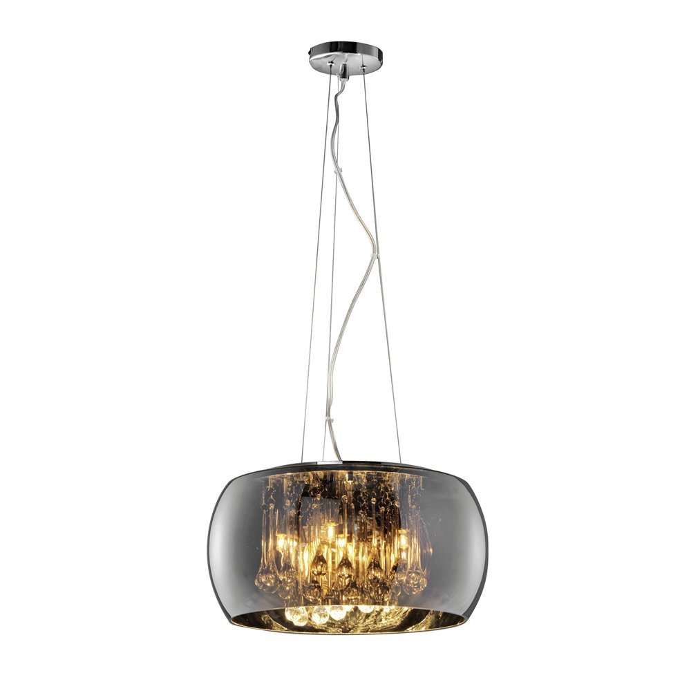 Trio Design hanglamp Vapore 5-lichts 40cm smoke - 311210506