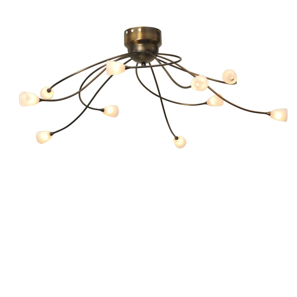 Masterlight Plafondlamp Molto 2 LED 10-lichts 30x65cm bronsbruin - 5696-01-134-DW