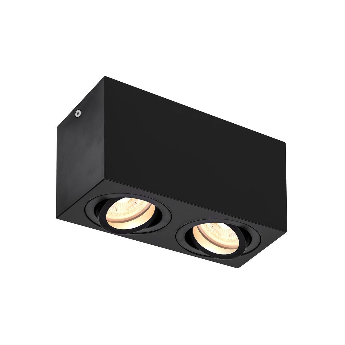SLV Plafondlamp Triledo GU10 2-lichts 16cm zwart - 1002005