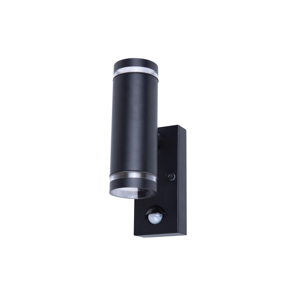 Lyora Dubbele wandspot met sensorOpden Zwart - 2x GU10 - ILDED048