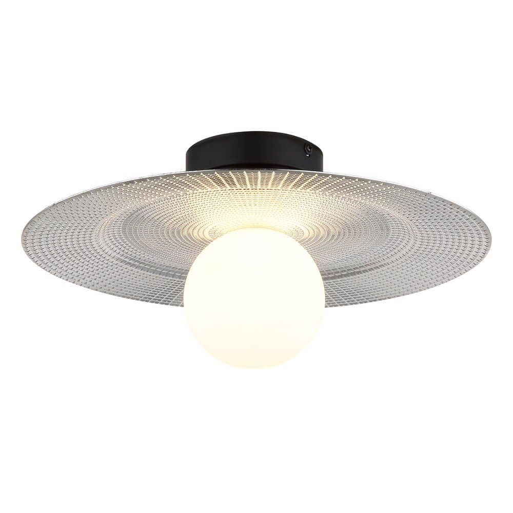 Globo Zwarte plafondlampRiga Ø 33cm - 15637D