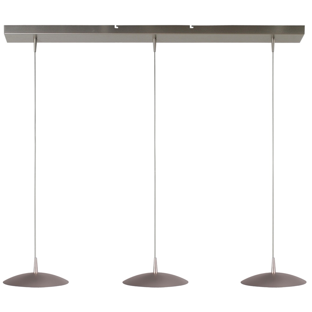 Masterlight 3-lichts hanglampScala 100cm nikkel Ø 20cm - 2191-37-37-100-3-20