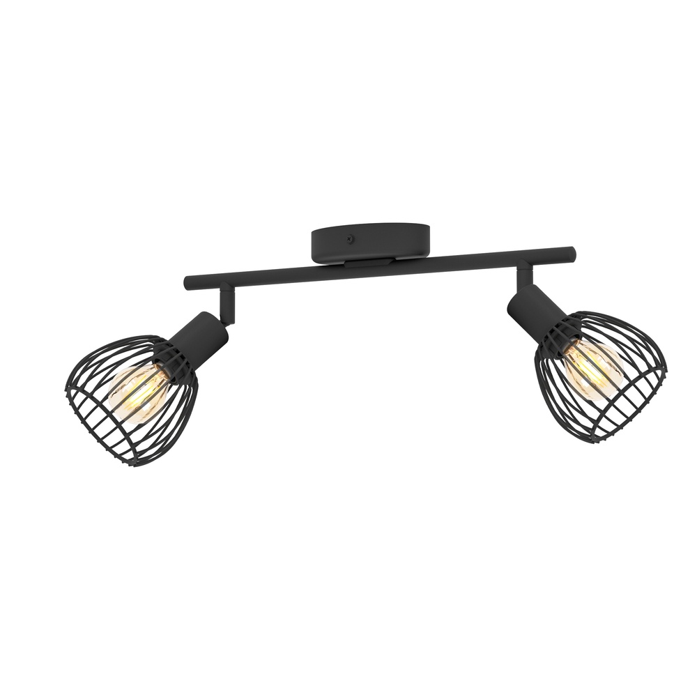 Eglo 2-lichts draadlamp spotjeSonnino zwart - E14 - 901039 afbeelding