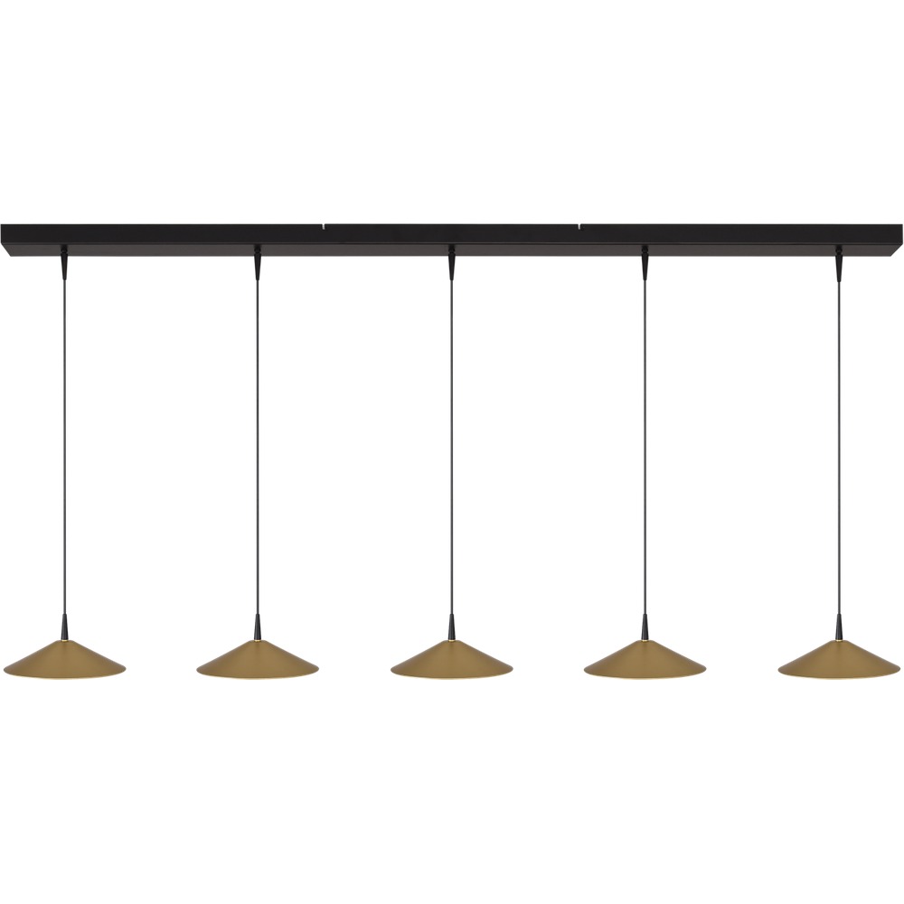 Masterlight 5-lichts hanglampCeppo zwart met goud Ø 22cm - 2151-05-02-160-5-22