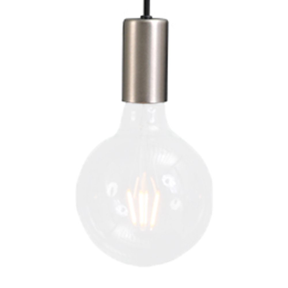 Masterlight Nikkelen pendel hanglamp Concepto pendel zwart met metaalgrijs - 2237-37