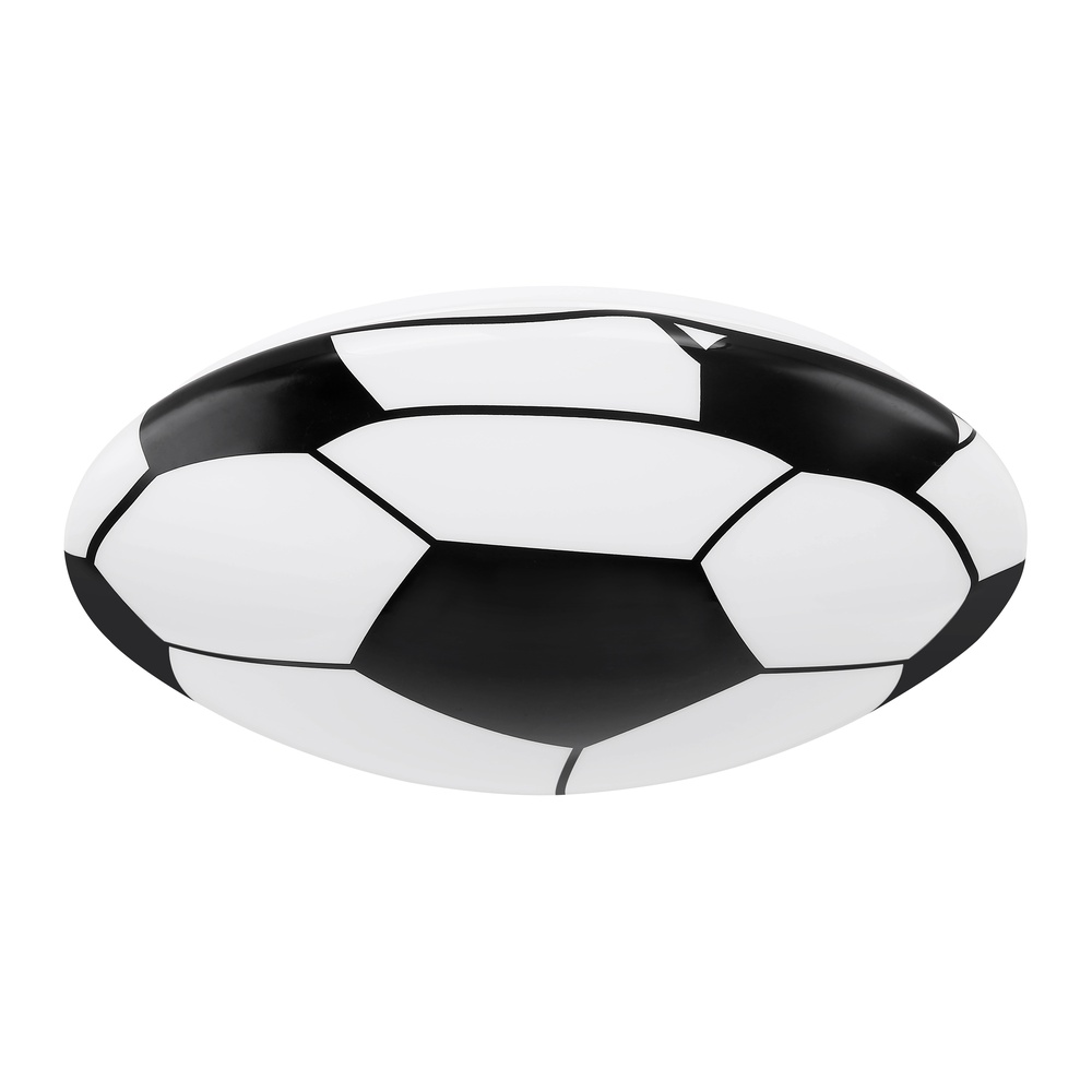 Globo Kinderkamer plafondlamp Lemmi voetbal zwart met wit - 54009D1