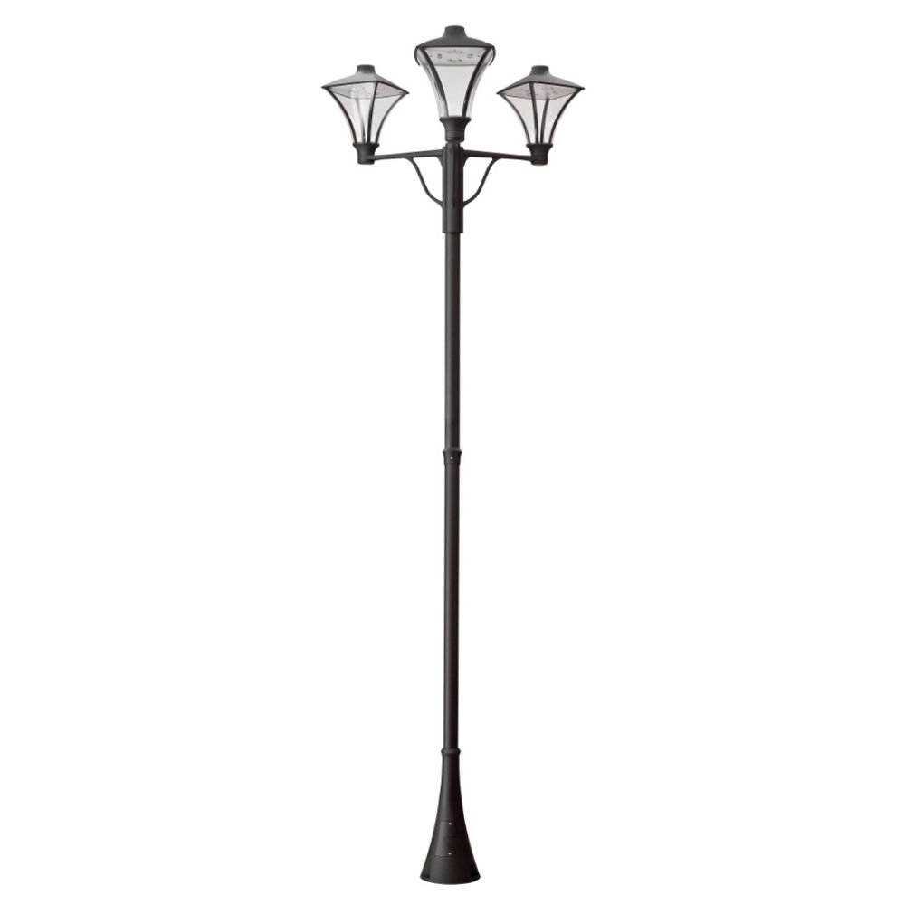 Franssen Buitenlantaarn City Highlight led - 3-lichts - 310cm grafiet grijs - 10-20283