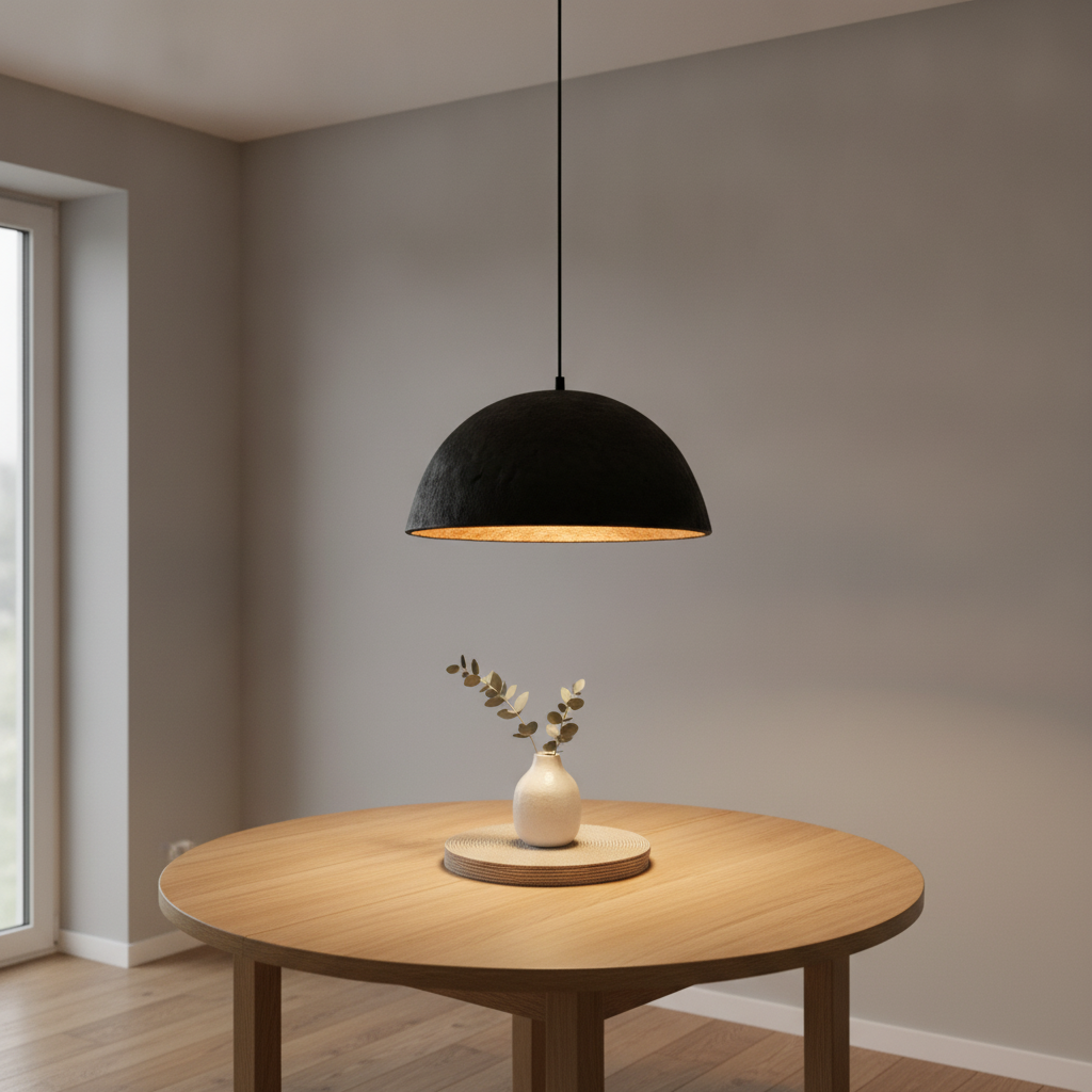 Lyora Zwarte hanglampTalcum Ø 42cm - 9001073
