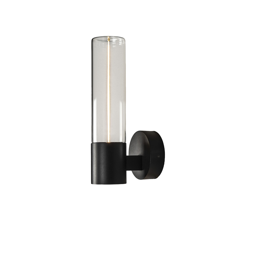 KonstSmide Strakke wandlamp Edison zwart met uniek effect 29cm - 7363-750
