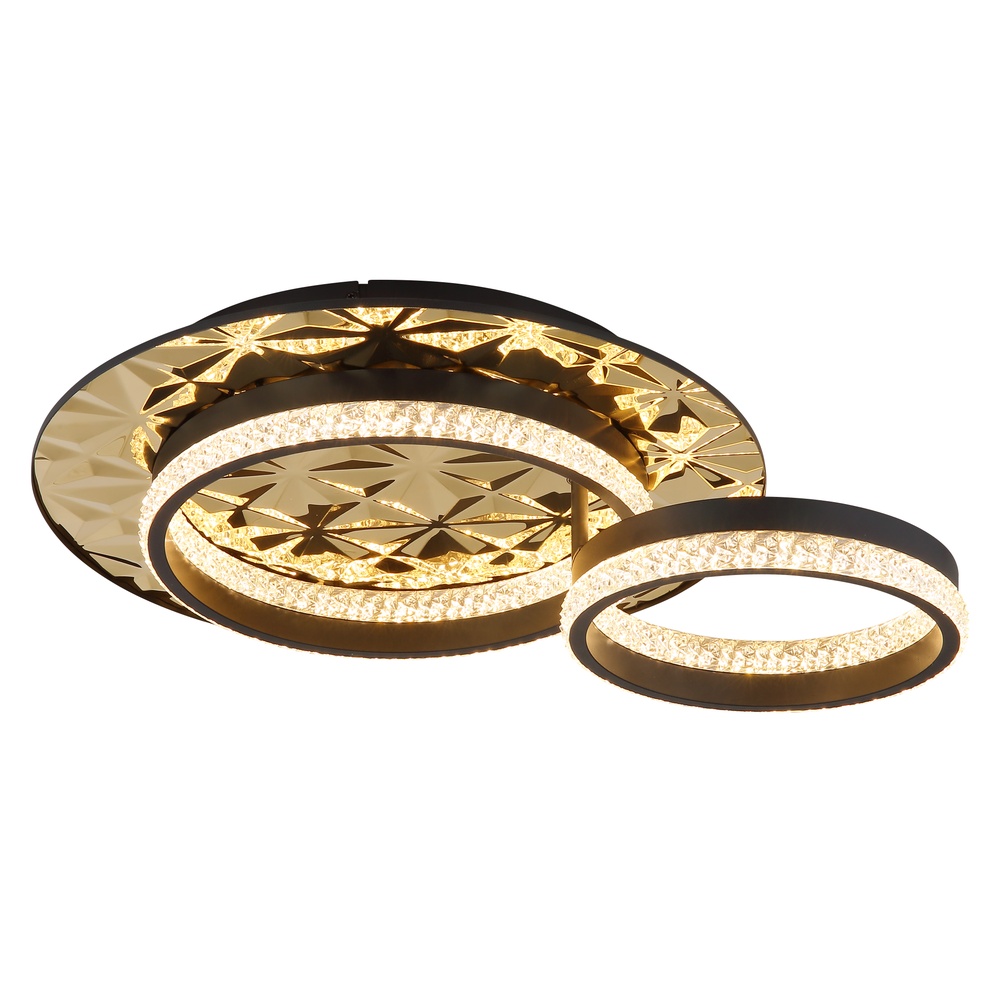 Globo Design plafondlamp Della Ii zwart met goud - 67361G