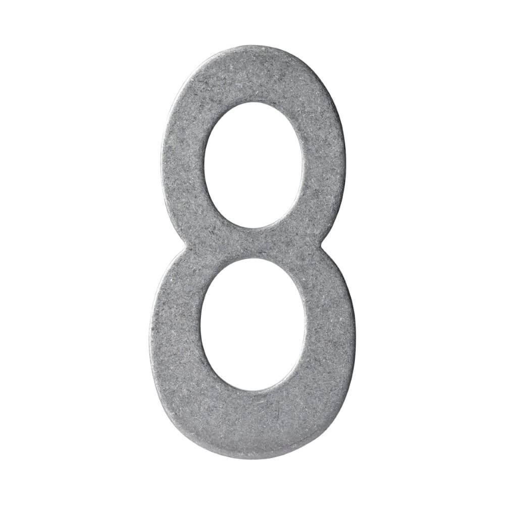 Intersteel Huisnummer 8Numbra 15cm RVS getrommeld - 0034.402048