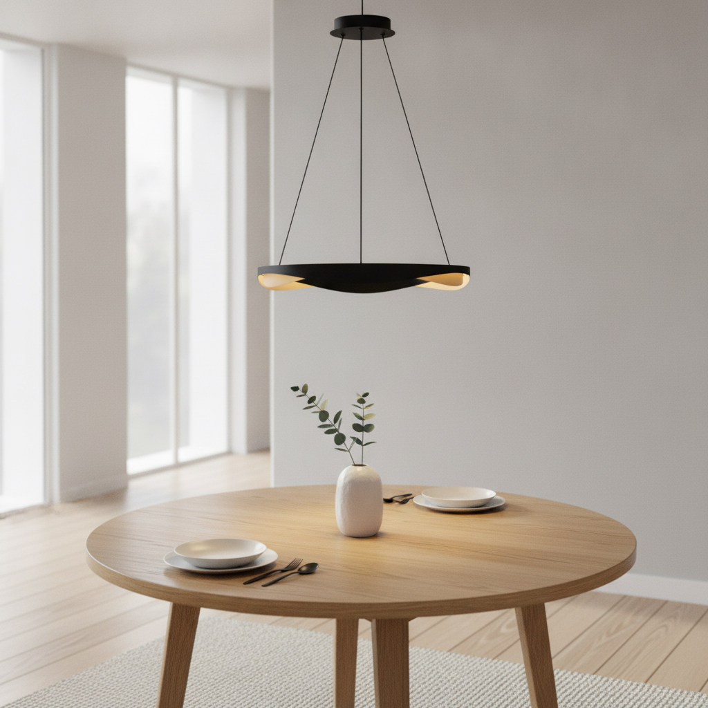Lyora HanglampRadon Ø 65cm zwart met goud - 110924
