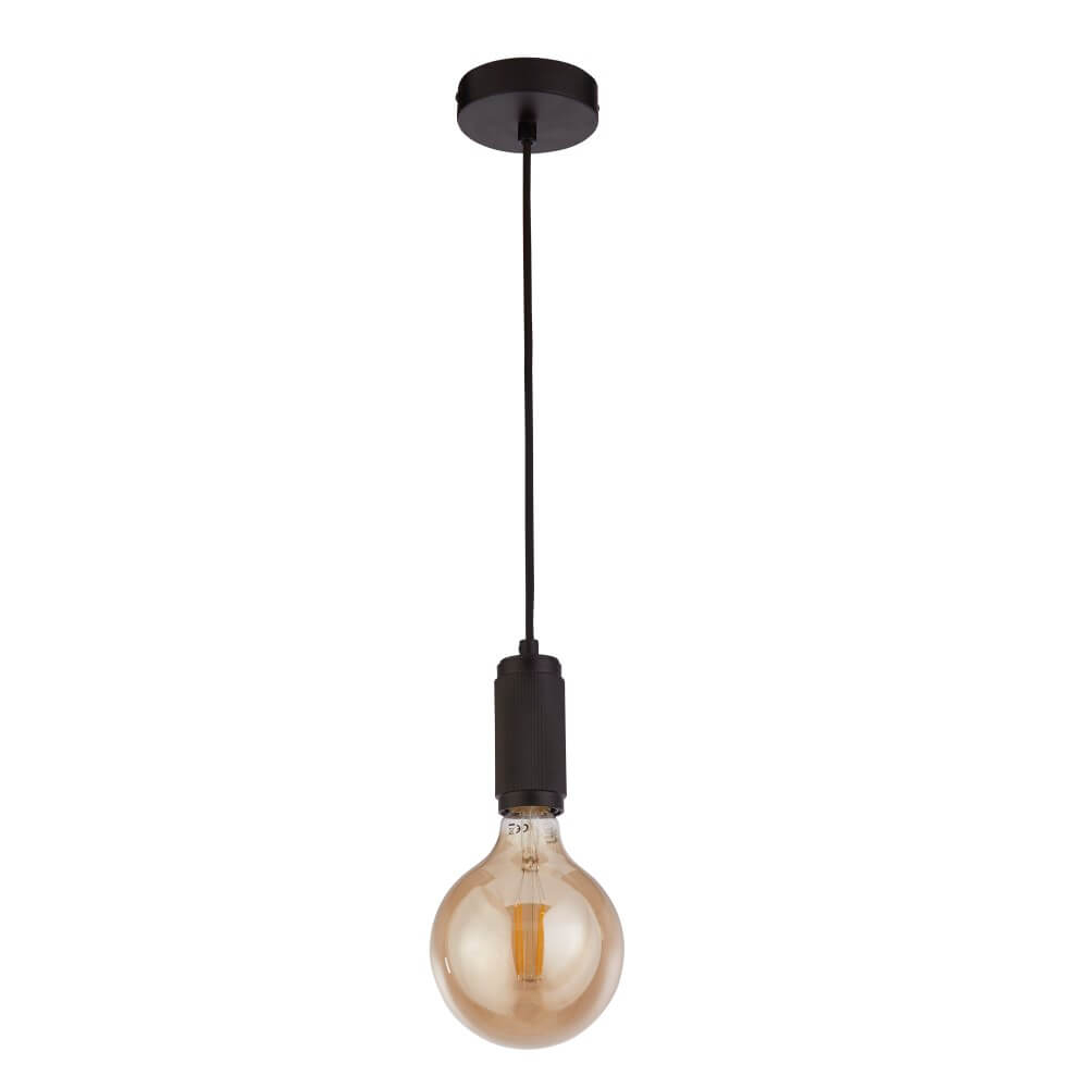 Searchlight 1-lichts hanglampSuspension zwart - 77651BK afbeelding
