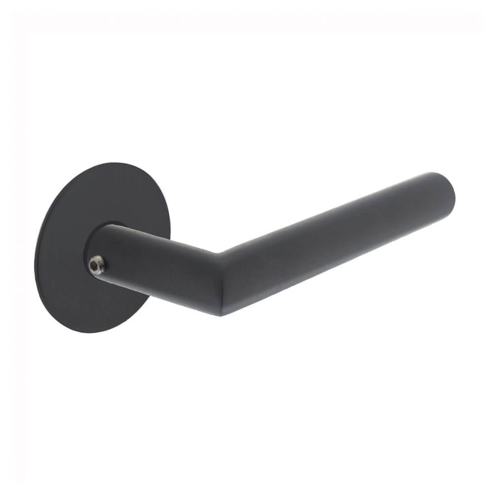 Intersteel Strakke deurklinkJura zelfklevend rozet zwart - 0023.158302