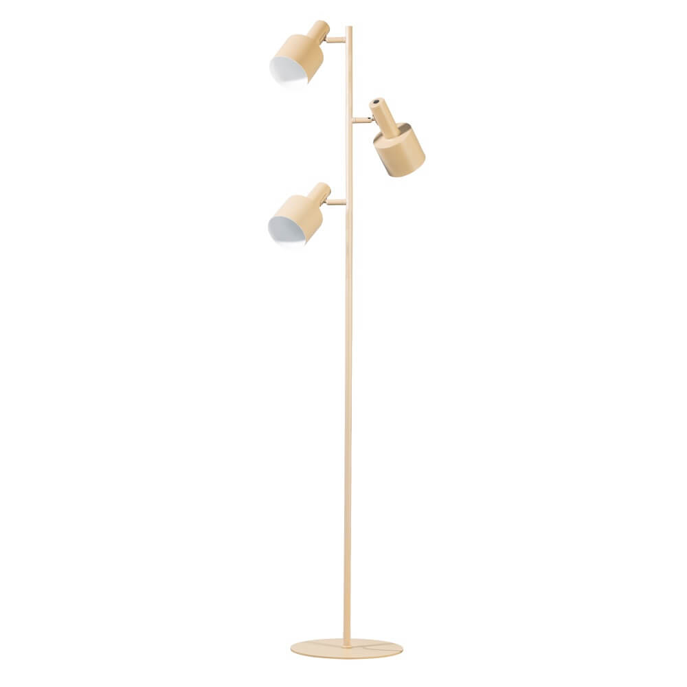 ETH Design vloerlamp Sledge 3-lichts zand bruin - 05-VL8388-59