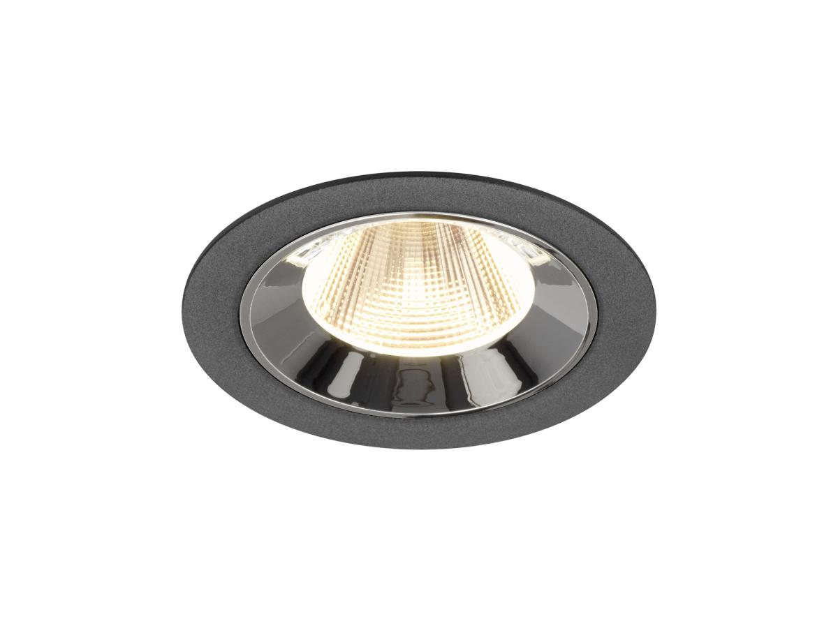 SLV InbouwspotNuminos M zwart/chroom 3000K - 20gr - 1009615