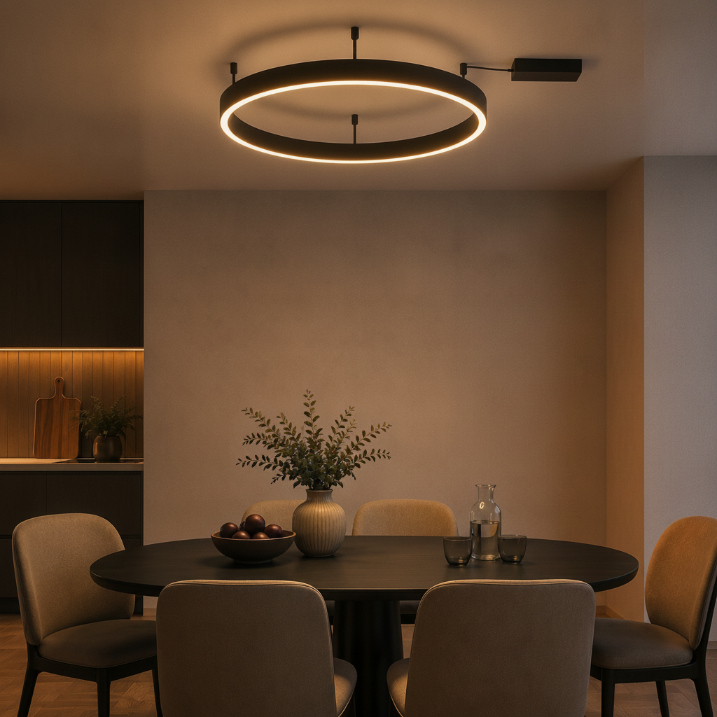 Lyora Plafondlamp Motif zwart Ø 80cm - 110224