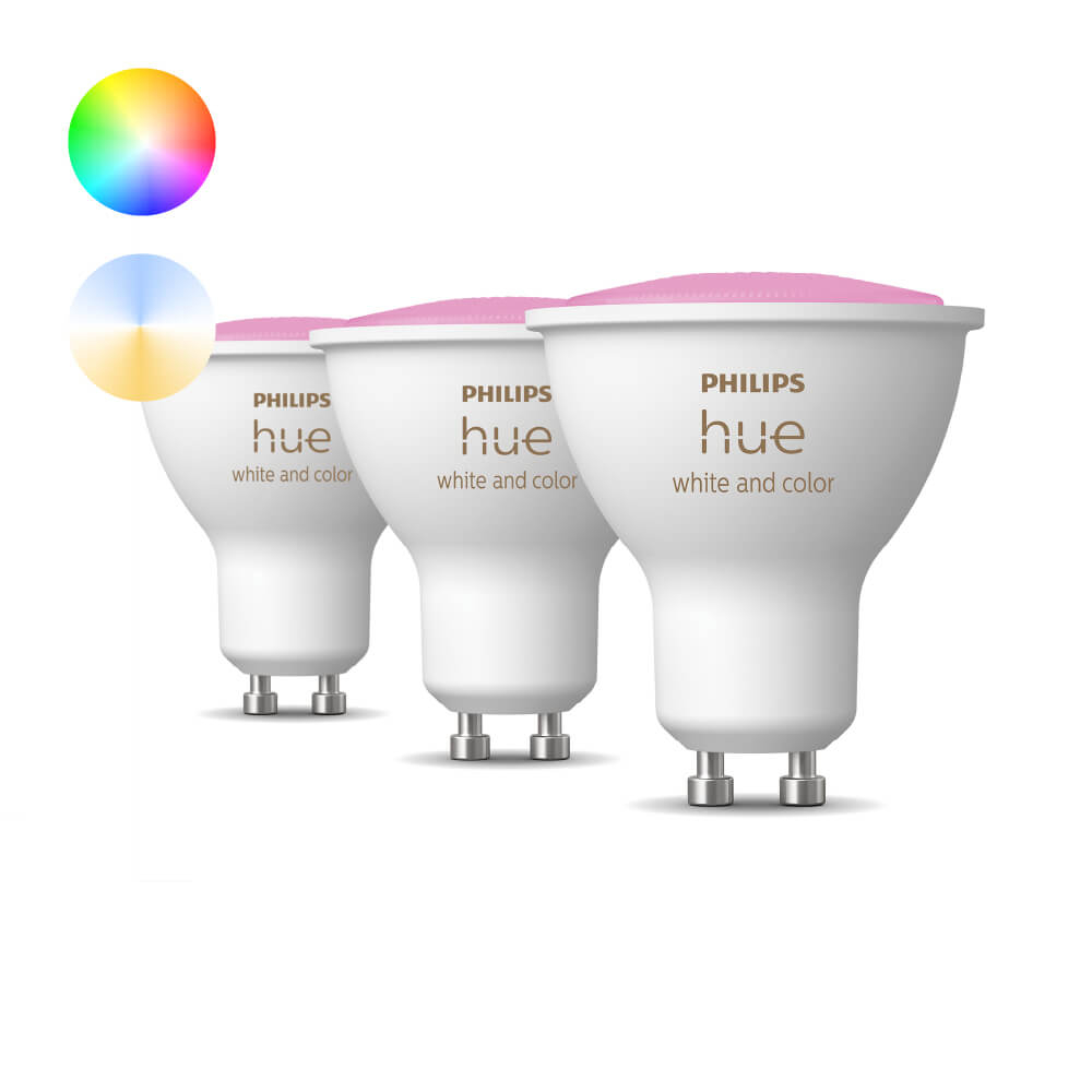 Philips Hue - GU10 - 5W - White and Color set van 3 - 929003666503