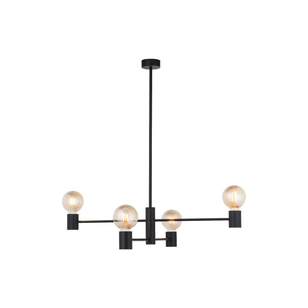 Lyora 4-lichts zwarte hanglampRadius - 7931